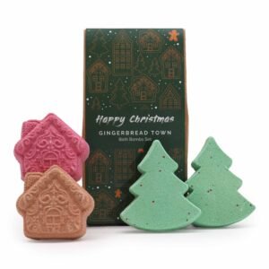 Pack de Regalo de Bombas de Baño Navideñas de Gingerbread Town
