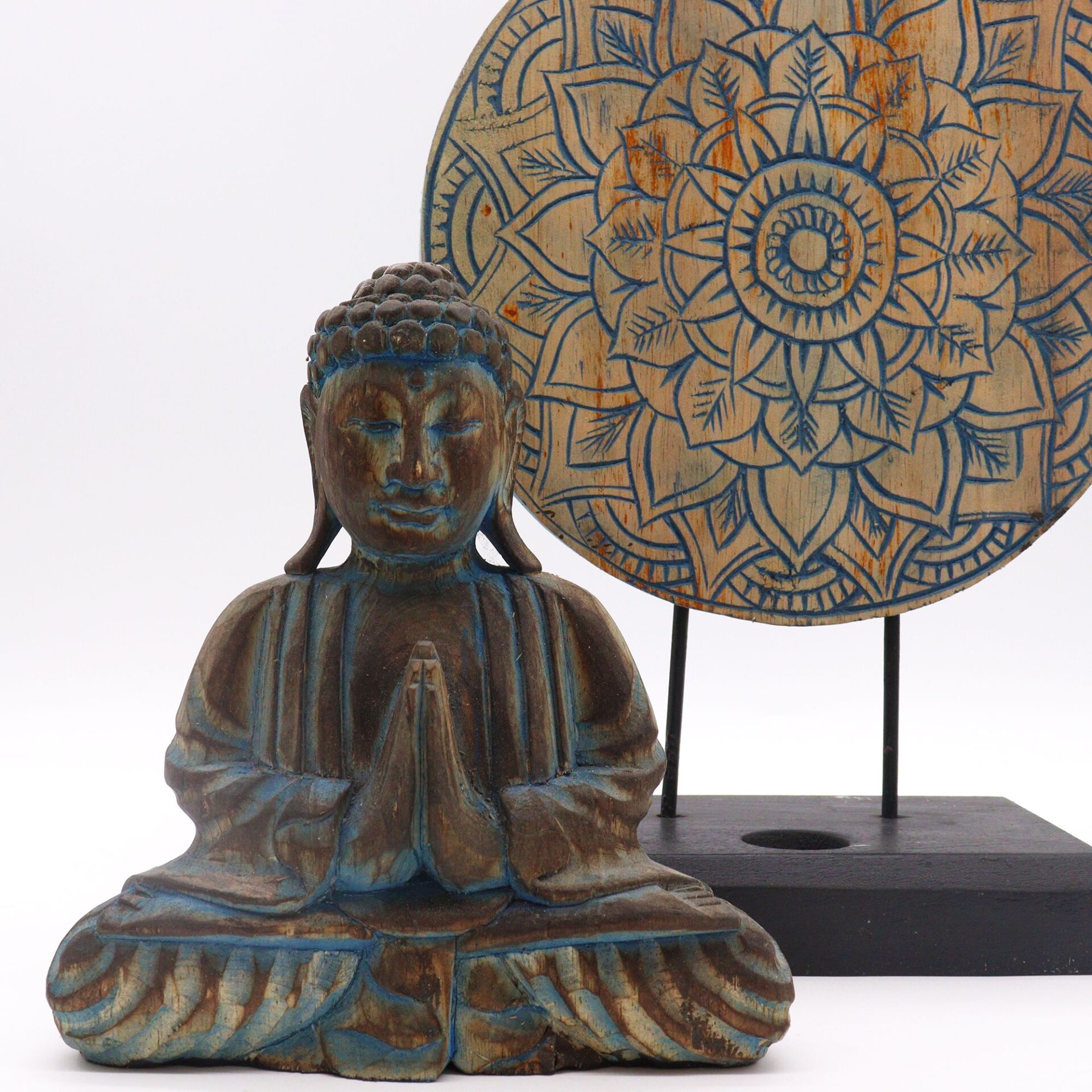 Set Feng Shui Buda y Mandala Flor de Loto Turquesa - Imagen 2