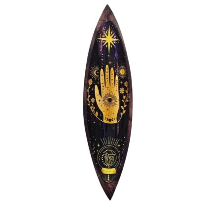 Cuenco de incienso esmaltado - madera de mango - Hamsa 29 cm.