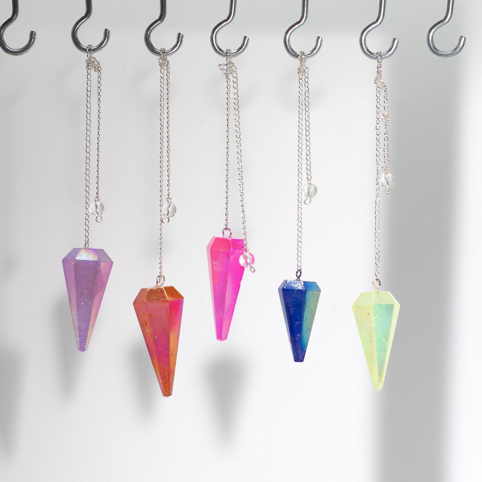 Péndulo Hexagonal - Cristal Aura Ángel Blanco (4 cm) - Imagen 3
