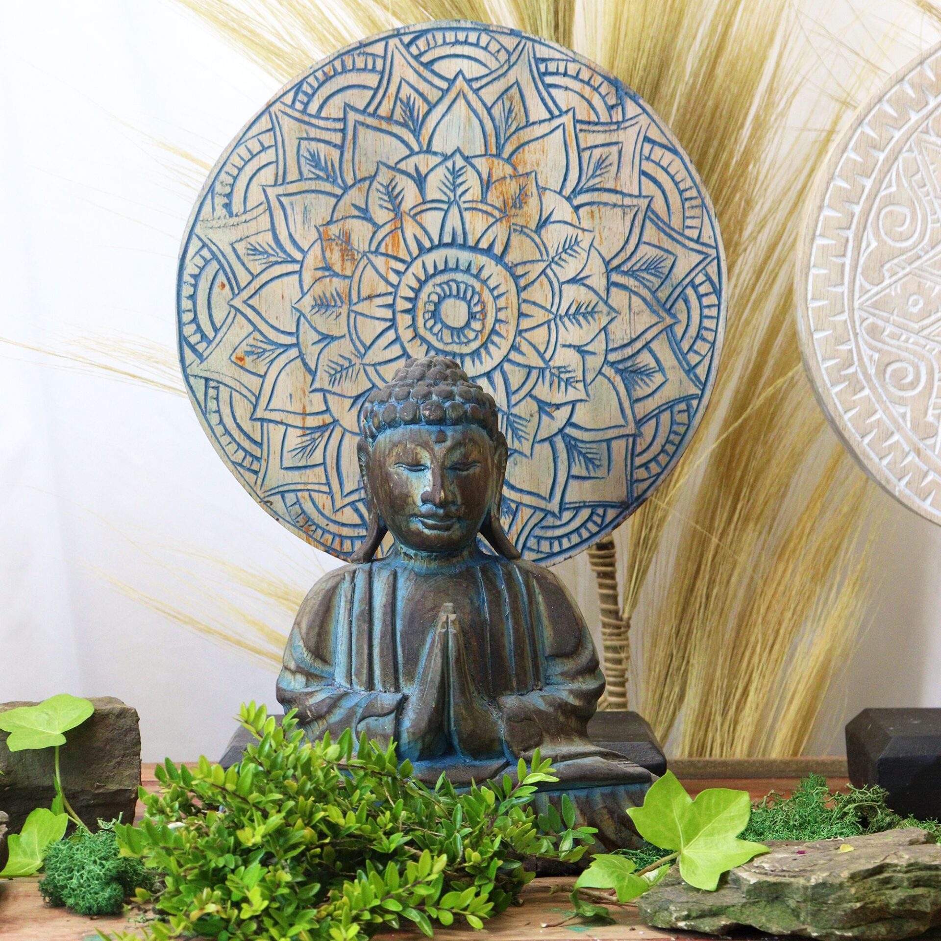 Set Feng Shui Buda y Mandala Flor de Loto Turquesa - Imagen 5