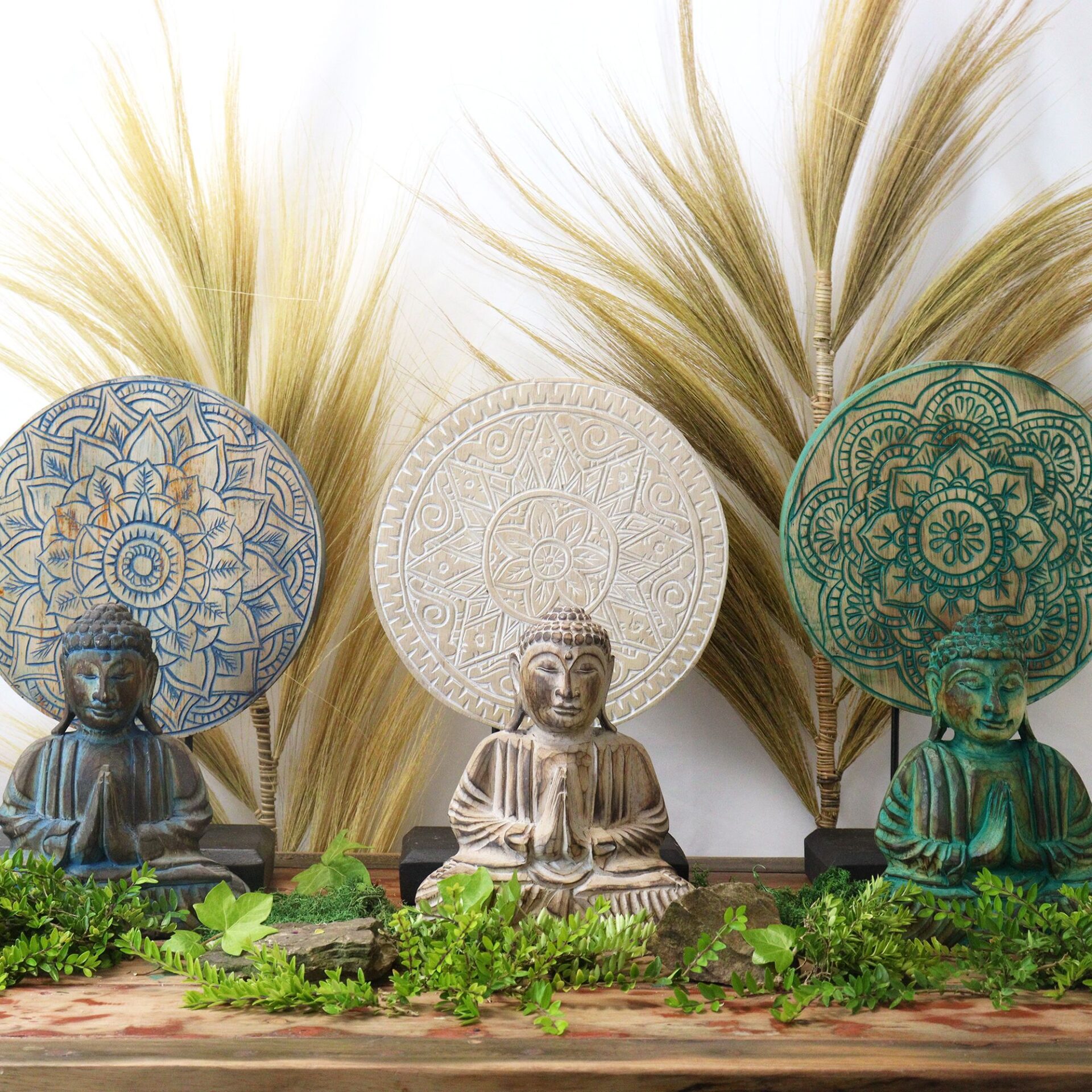 Set Feng Shui Buda y Mandala Flor de Loto Turquesa - Imagen 4