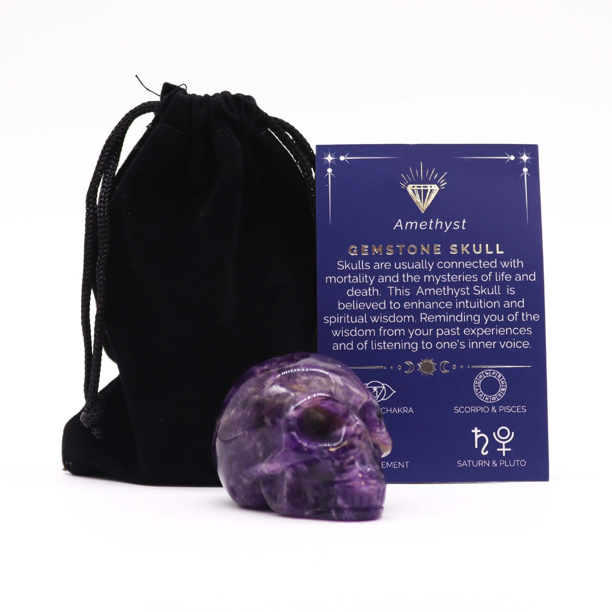 Gema Calavera - Amatista- 50x40x30 mm.