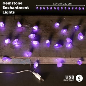 Luces de encantamiento de piedras preciosas: amatista