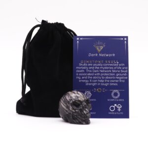 Gema Calavera - Piedra de Red Oscura - 40×30×28 mm.