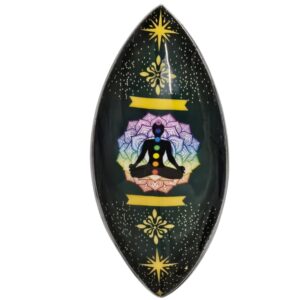 Cuenco de incienso esmaltado - aluminio - Loto Buda Chakra - 20 cm.