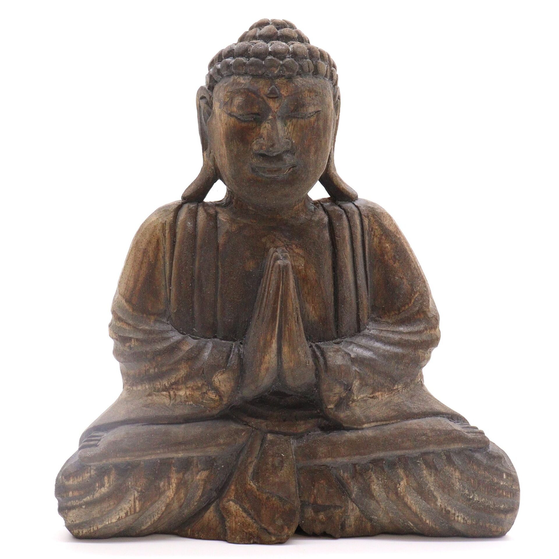Set Feng Shui: Buda y Símbolo Om de Madera Oscura - Imagen 4