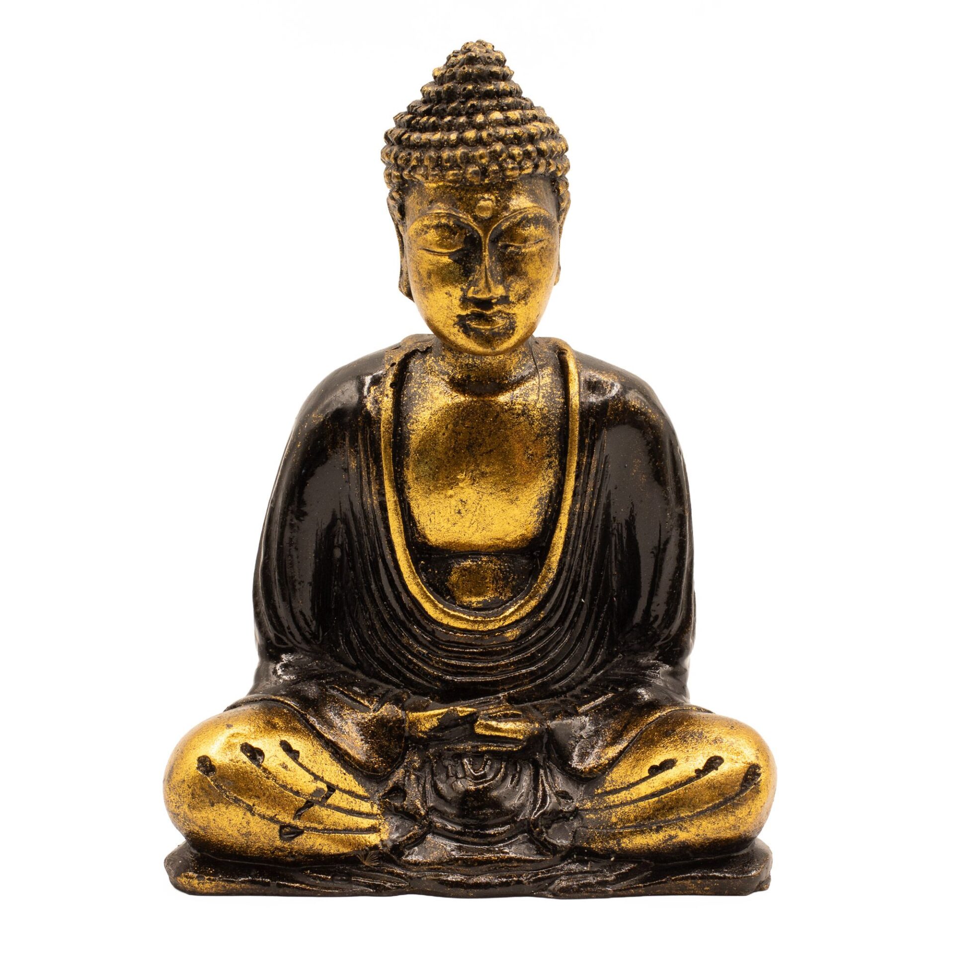 Buda Negro y Oro - 15 cm.