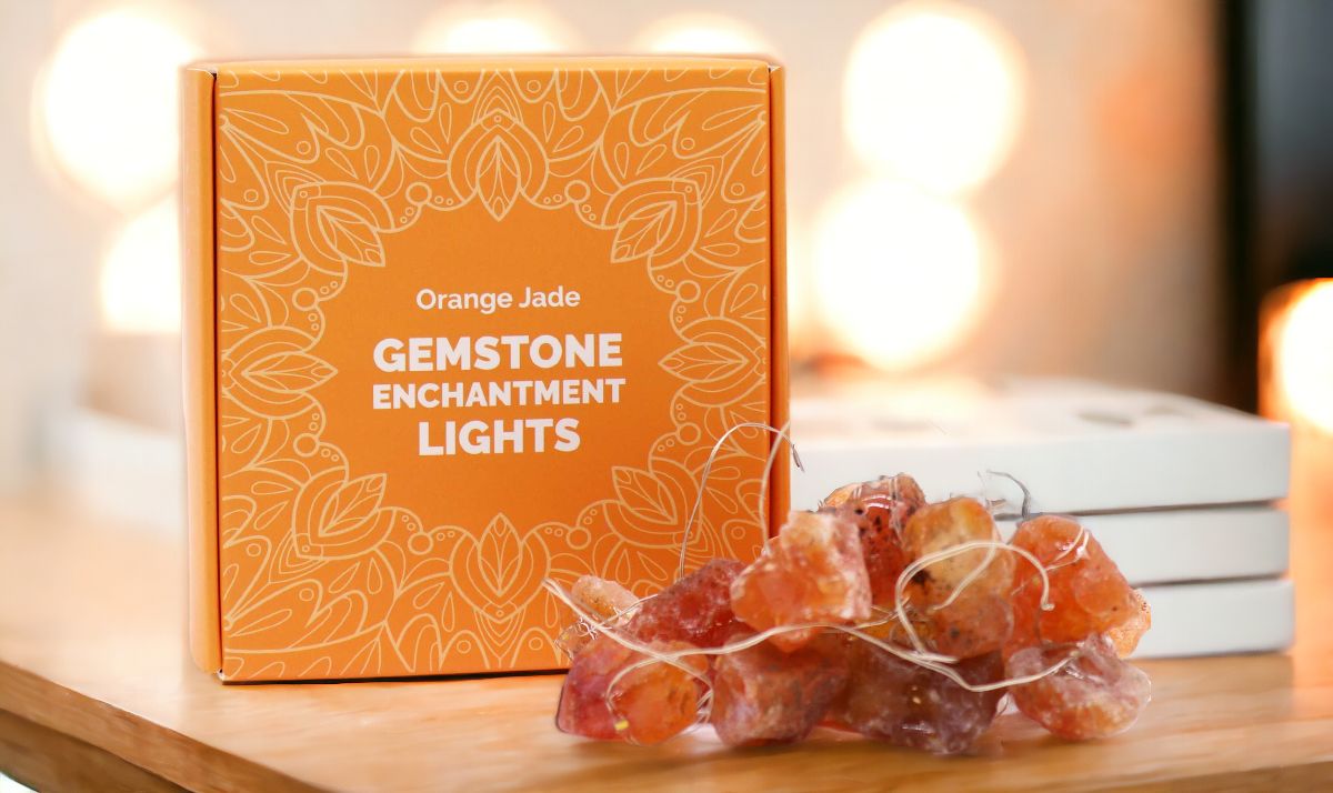 Luces de Encanto de Piedra Preciosa - Jade Naranja - Imagen 2