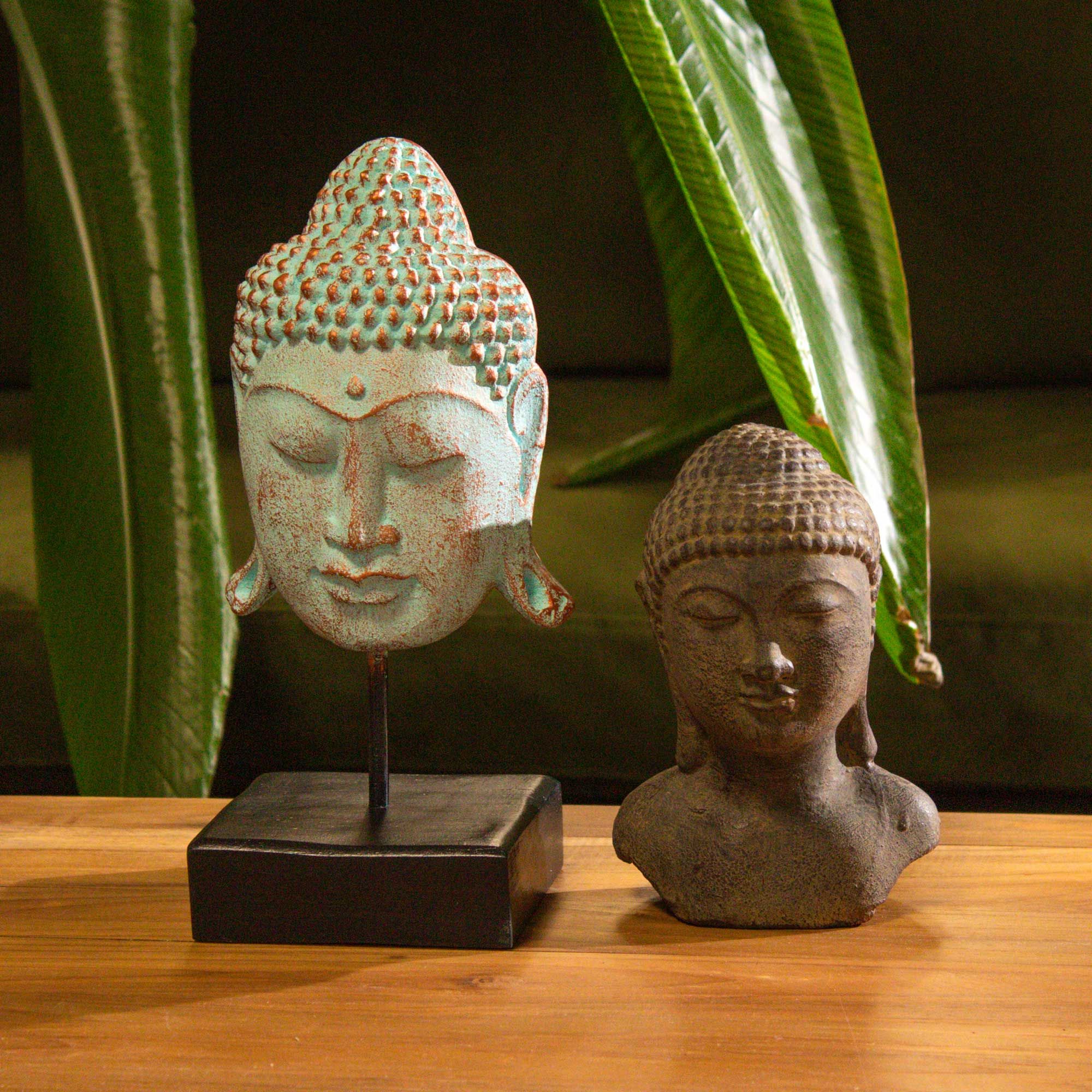 Cabeza de Buda Tranquilidad - Cobre Gris - Imagen 2