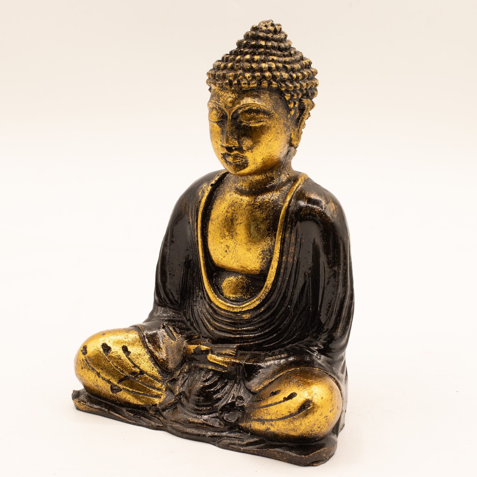Buda Negro y Oro - 15 cm. - Imagen 2