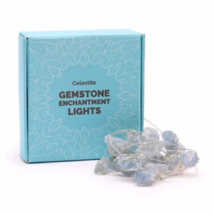 Luces de encantamiento de piedras preciosas - Celestita