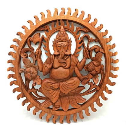 Panel de madera - Ganesh 40 cm.