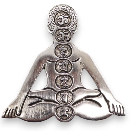 Portainciensos de Aluminio - Meditador 7 Chakras (12 x 12 cm)