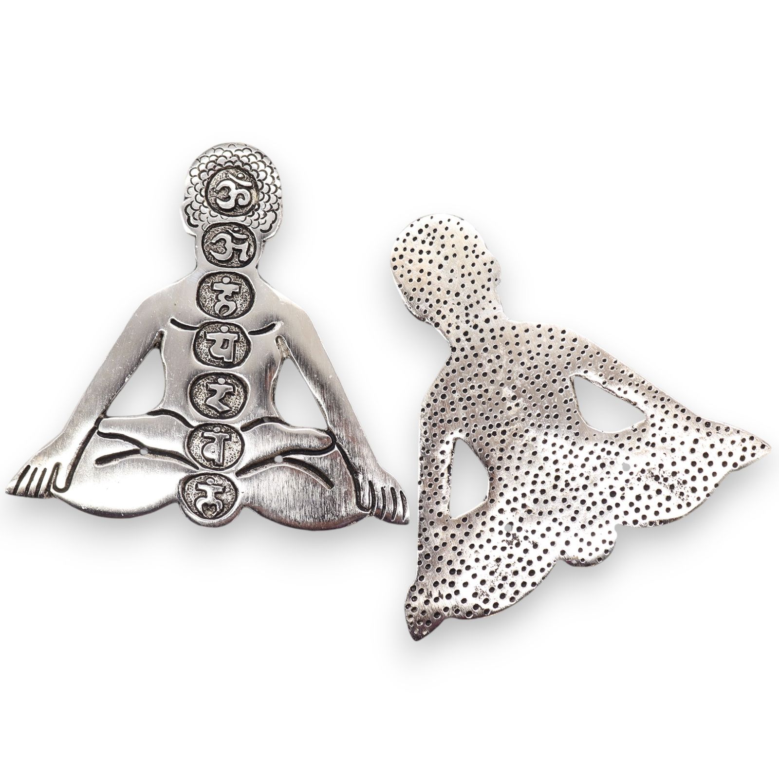 Portainciensos de Aluminio - Meditador 7 Chakras (12 x 12 cm) - Imagen 5