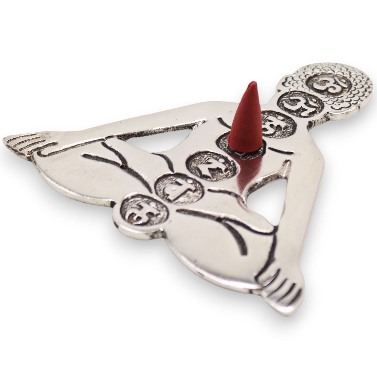 Portainciensos de Aluminio - Meditador 7 Chakras (12 x 12 cm) - Imagen 4