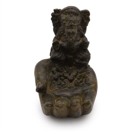 Porta Incienso y Portavelas de Piedra - Ganesha en Mano Artesanal