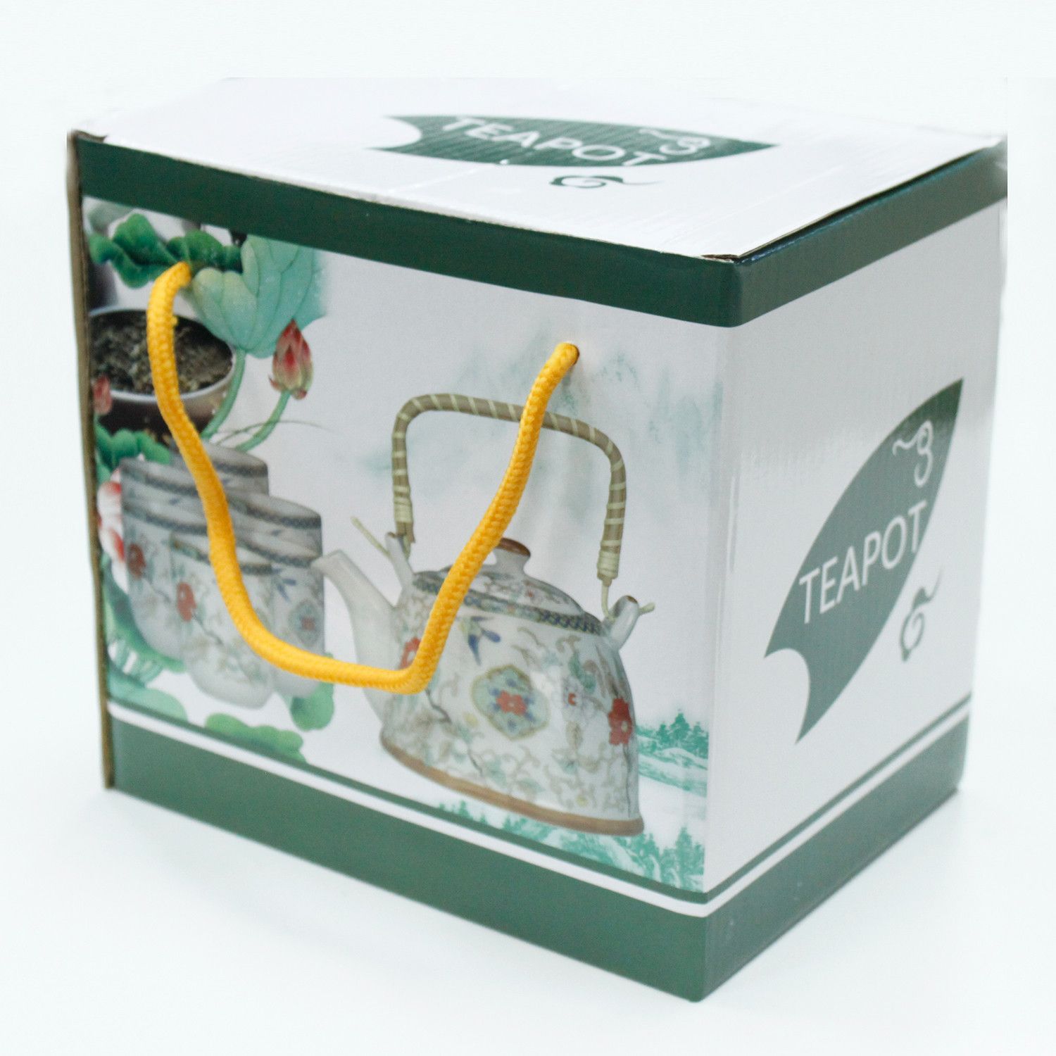 Juego de Té Ritual Ceremonial «Luz y Pureza Minimalista» (Tetera + 6 Vasos) - Imagen 2