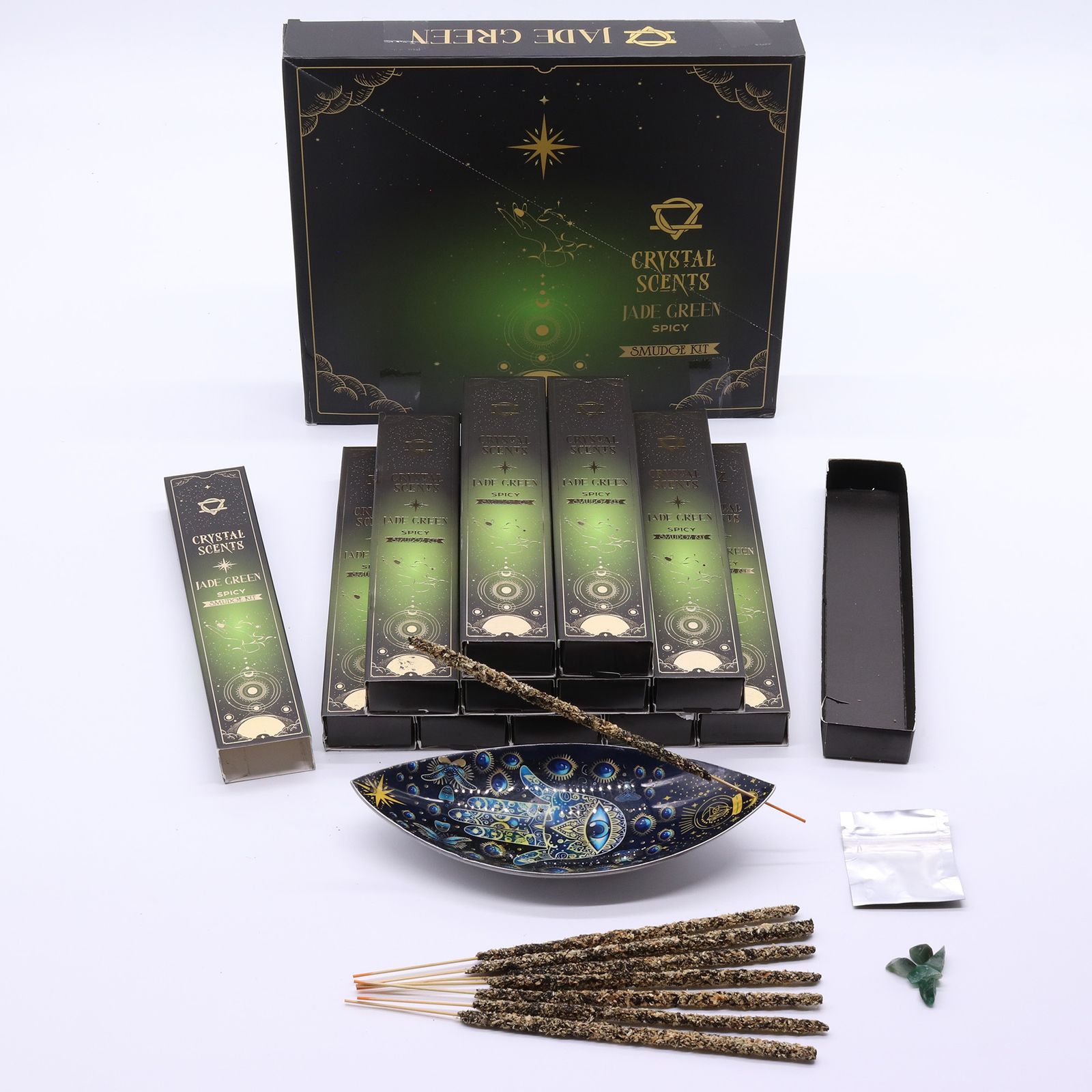 Incienso Purificador con Cristales – Especiado & Jade (Crystal Scents) - Imagen 5